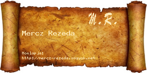Mercz Rezeda névjegykártya